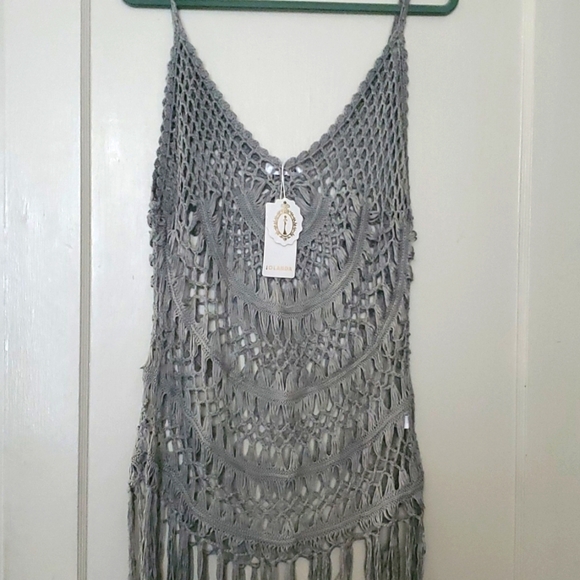 NWT Beach grey knit coverup - Picture 2 of 6